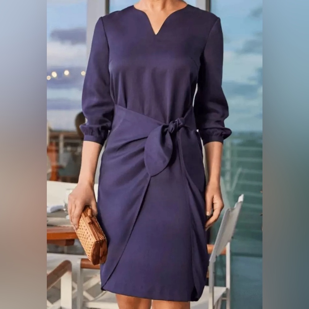 J.McLaughlin Ciara Shift Navy Blue Dress Size Small